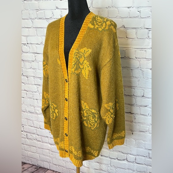 VIRIATO MOHAIR BLEND GRANDPA STYLE CARDIGAN SWEATER SIZE Large/X-LARGE - Picture 6 of 12